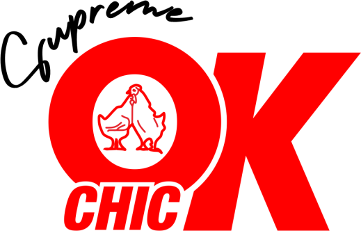 Logo brand ok chick supreme supplier daging ayam halal